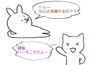 ４コマ漫画「ピアノ♪」の２コマ目