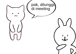 ４コマ漫画「duluan aja」の１コマ目