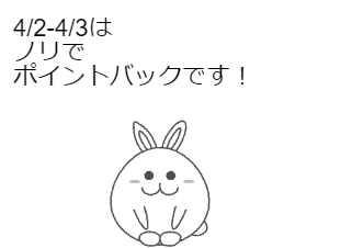 ４コマ漫画「4/1～4/3はポイントざくざくなのよ」の３コマ目