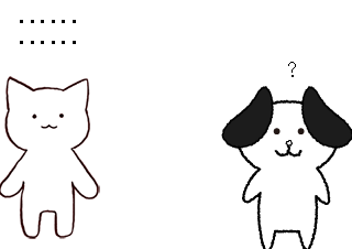 ４コマ漫画「猫君に教えて‼ １」の３コマ目