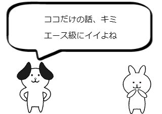 ４コマ漫画「意識と行動の背反③」の１コマ目