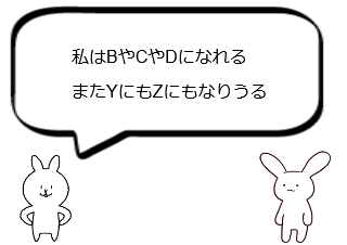 ４コマ漫画「オッカムの剃刀」の１コマ目