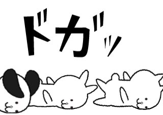４コマ漫画「100m走で・・・」の４コマ目