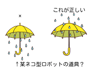 ４コマ漫画「雨といえば、、(60作目）」の４コマ目