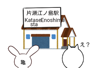 ４コマ漫画「浦島太郎？3」の３コマ目
