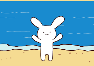 ４コマ漫画「夏休みの思い出」の２コマ目