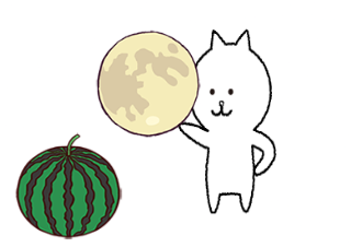 ４コマ漫画「コント「すいか割り」」の３コマ目