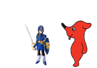 ４コマ漫画「戦」の２コマ目