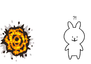 ４コマ漫画「自作装置」の３コマ目