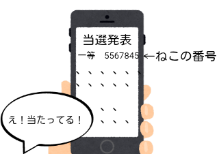 ４コマ漫画「宝くじ」の２コマ目