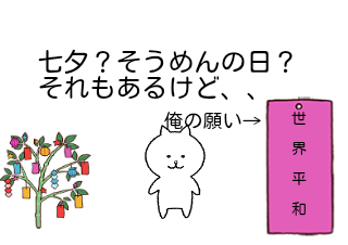 ４コマ漫画「今日は何の日？」の２コマ目