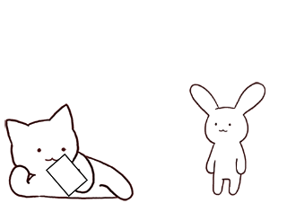 ４コマ漫画「疑問」の１コマ目