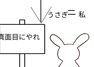 ４コマ漫画「ありがと」の３コマ目