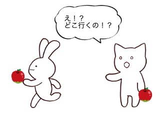 ４コマ漫画「マラソン」の３コマ目