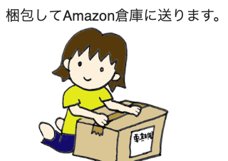 ４コマ漫画「Amazon物販の在宅ワークについて」の２コマ目